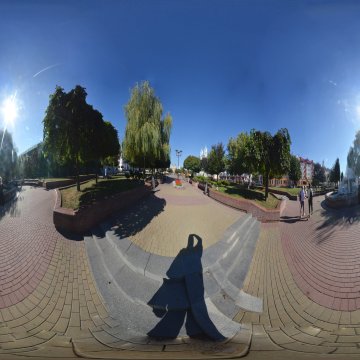 Площадь Советская. Фонтан. Беларусь. Гродно. Сентябрь 2023.