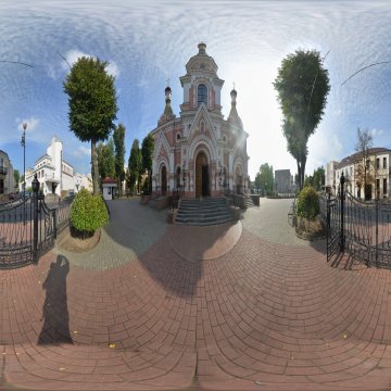 Кафедральный собор Покрова Пресвятой Богородицы. Ул. Ожешко. Беларусь. Гродно. Сентябрь 2023.