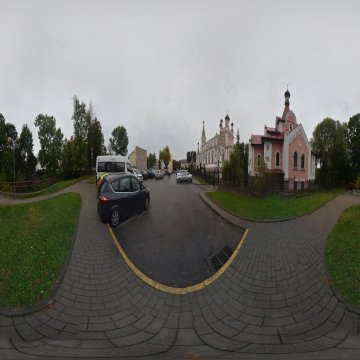 Церковь княгини Ольги и кафедральный собор Покрова Пресвятой Богородицы. Гродно. Ленина ул. Ноябрь 2023.