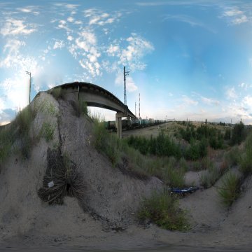 Волгоградская область. Окрестности Волжского. Старый мост для электричек у ТЭЦ2 (объект утрачен). 2011