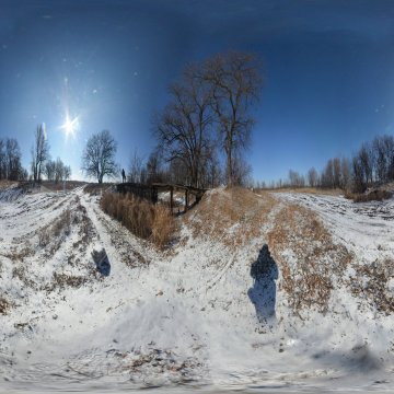 Волгоградская область. Волго-Ахтубинская пойма. Лещёв мостик февраль 2021