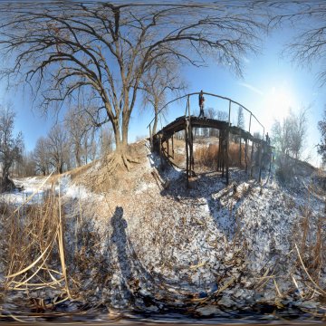 Волгоградская область. Волго-Ахтубинская пойма. Лещёвский мостик февраль 2021