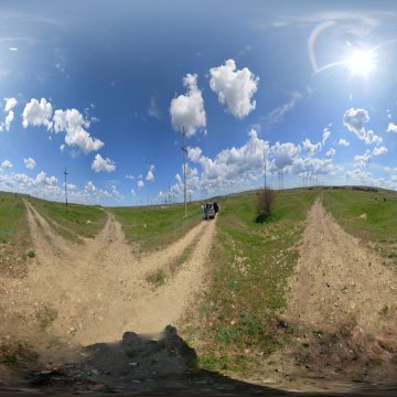 Волгоградская область. Район Горного Балыклея. Въезд в деревню Полунино май 2023